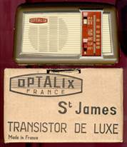 TRANSISTOR OPTALIX ST JAMES MARRON+BOITE